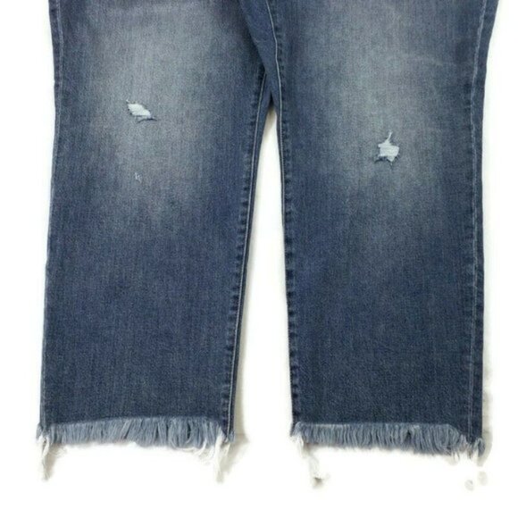 J. Crew Medium Wash Slim Boyfriend Distressed Stretch Denim Jeans Womens 48 NWT - Picture 8 of 16